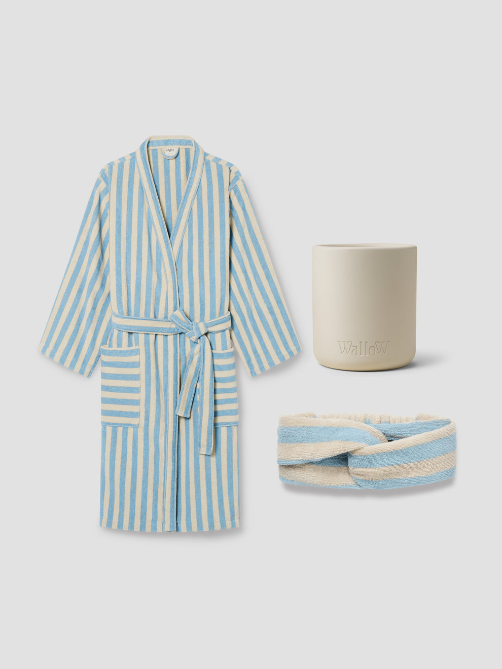 Coastal Blue Relaxation Robe Set | Piglet in Bed US