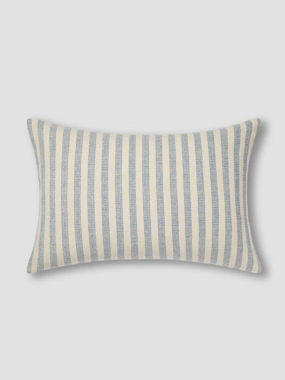 Coastal Blue Pembroke Stripe Wool Cushion Cover - alternate image
