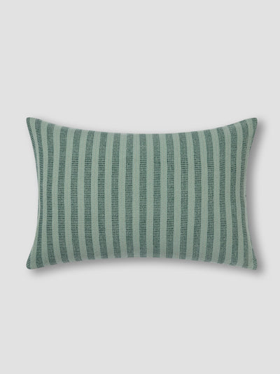 Pine Green Pembroke Stripe Wool Cushion Cover - alternate image