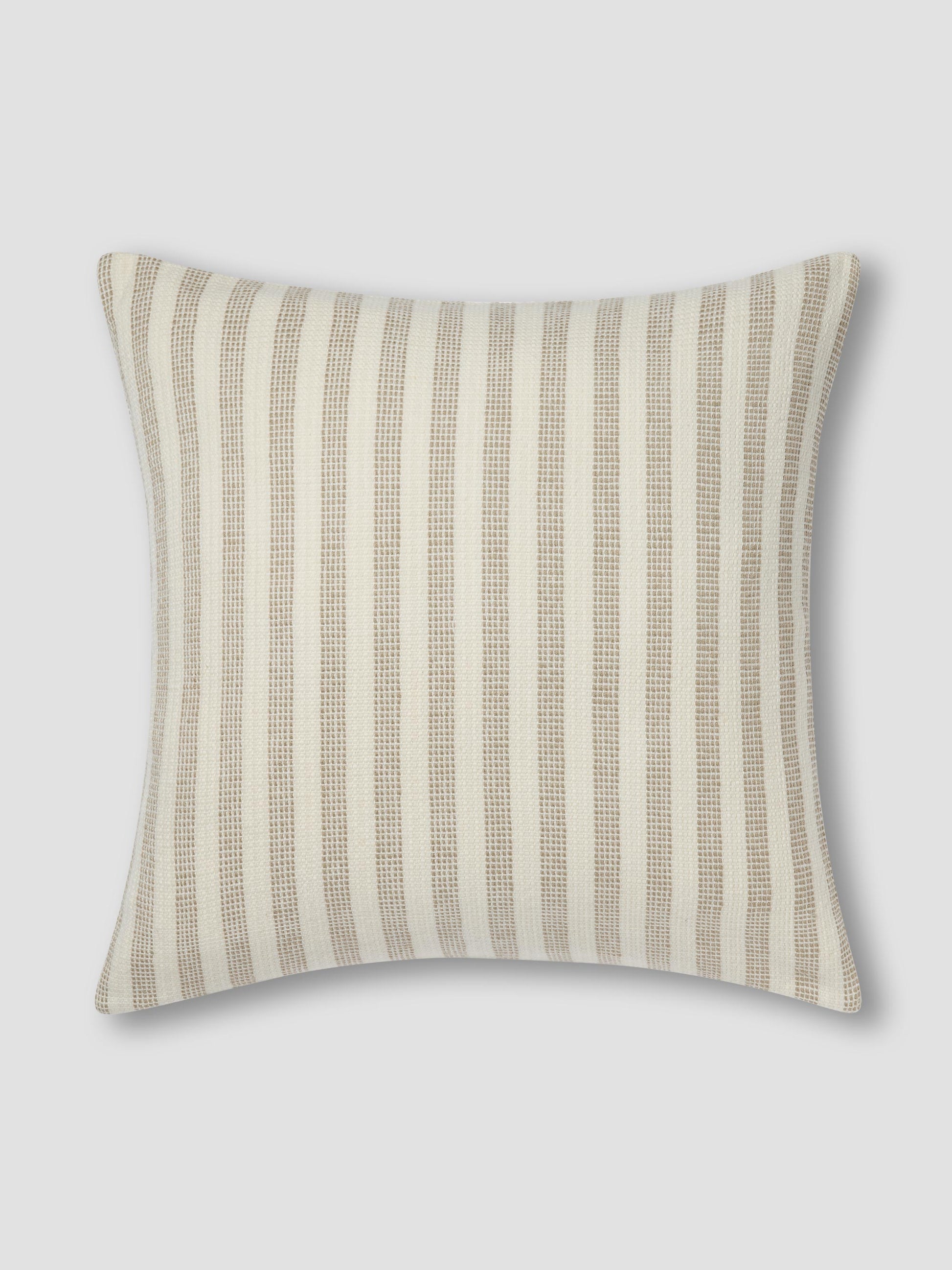 Oatmeal Pembroke Stripe Wool Cushion Cover