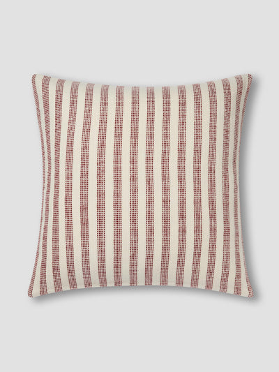 Rust Red Pembroke Stripe Wool Cushion Cover
