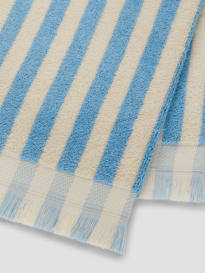 Coastal Blue Pembroke Stripe Cotton Towels