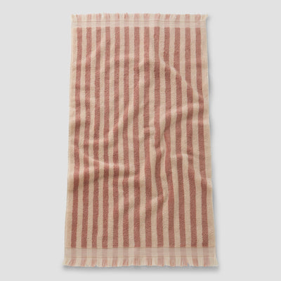 Sand Shell Pembroke Stripe Cotton Hand Towel - alternate image