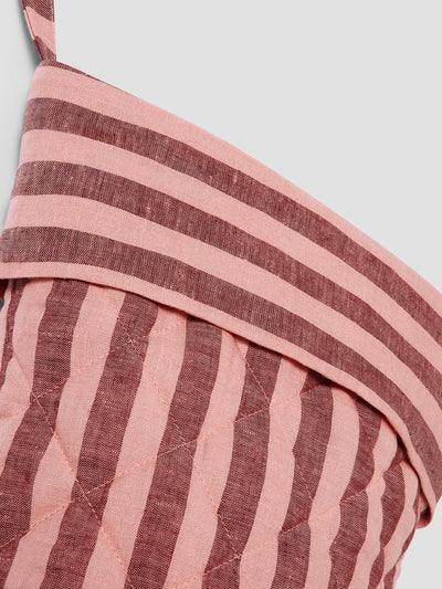 Rhubarb & Rose Pembroke Stripe Linen Blend Christmas Stocking