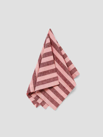 Rhubarb & Rose Pembroke Stripe Linen Blend Napkins Set of 4 - alternate image