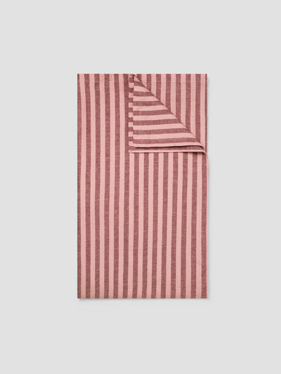 Rhubarb & Rose Pembroke Stripe Linen Blend Tablecloth