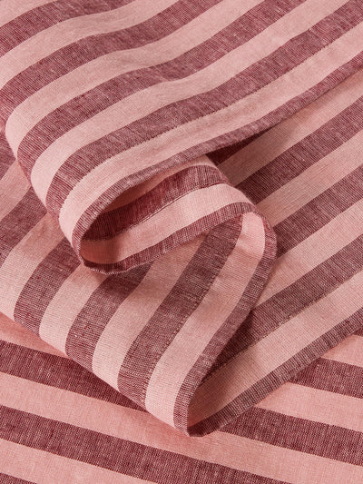 Rhubarb & Rose Pembroke Stripe Linen Blend Table Runner