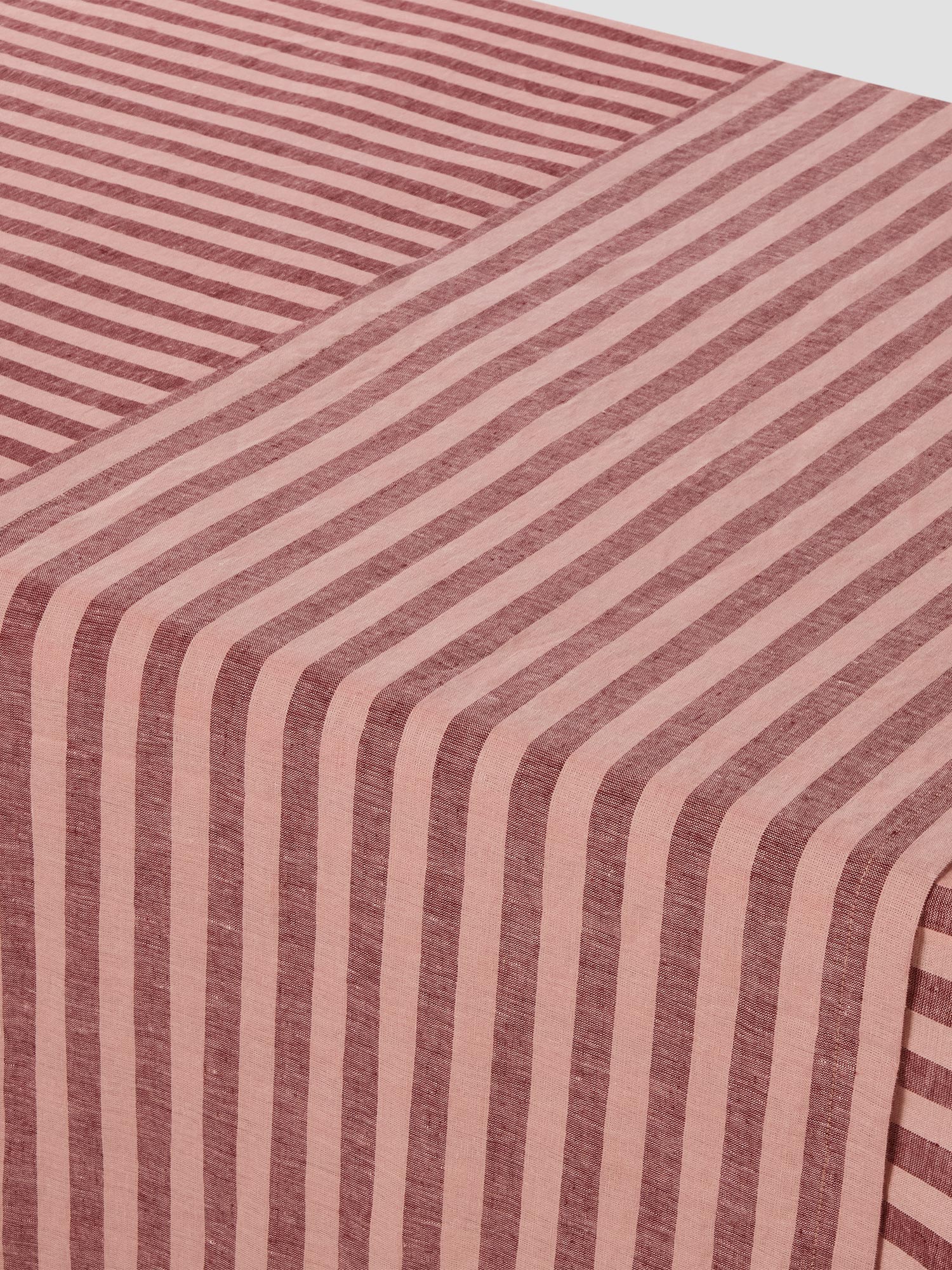 Rhubarb & Rose Pembroke Stripe Linen Blend Table Runner
