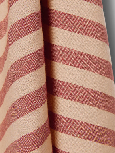 Sandstone Red Pembroke Stripe Linen Blend Tea Towel - alternate image