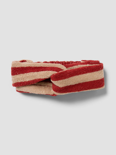 Sandstone Red Pembroke Stripe Cotton Headband