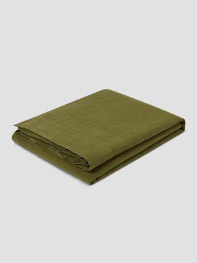 Botanical Green 100% Linen Flat Sheet - alternate image