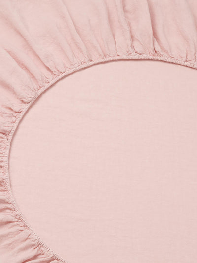 Rose Linen Blend Fitted Sheet