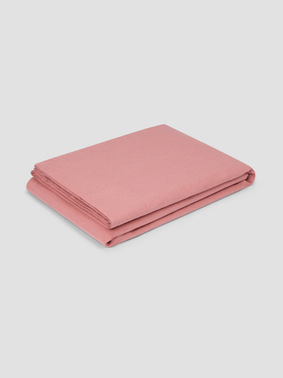 Dusty Pink Linen Blend Flat Sheet