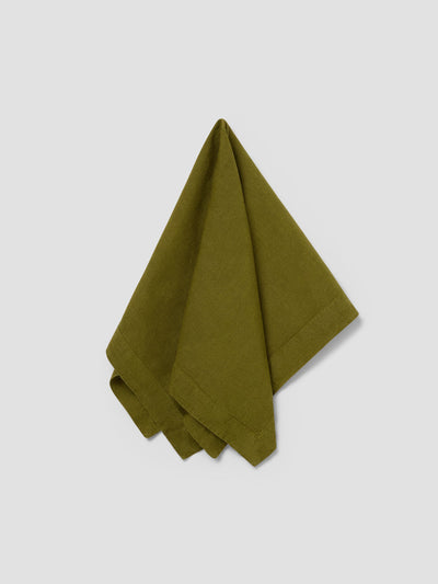 Botanical Green Linen Blend Napkins Set of 4 - alternate image