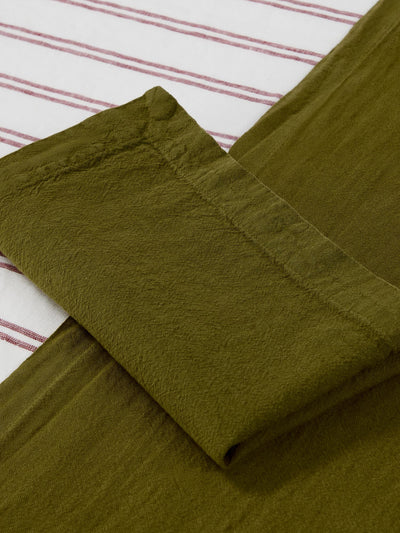 Botanical Green Linen Blend Napkins Set of 4