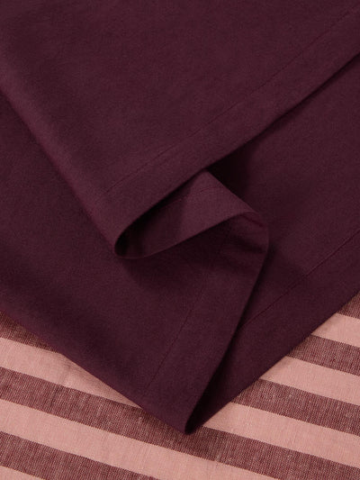 Berry Linen Blend Table Runner