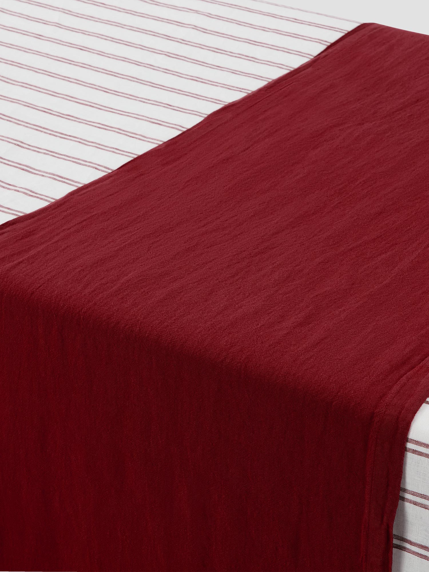 Rhubarb Linen Blend Table Runner