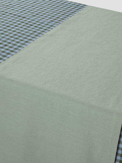 Sage Green Linen Table Runner