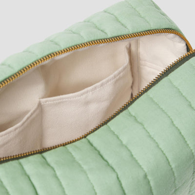 Sage Green 100% Linen Wash Bag - alternate image