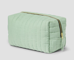 Sage Green 100% Linen Wash Bag