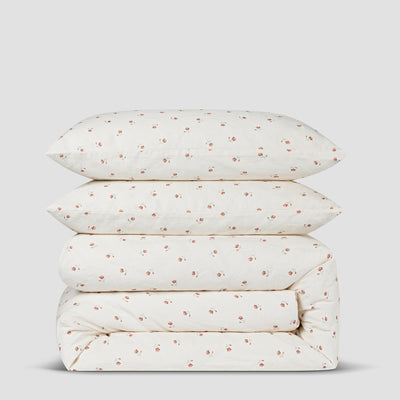 Posy Bud Linen Blend Duvet Set - Piglet in Bed US