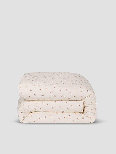 Pearl Posy Bud Linen Blend Duvet Cover