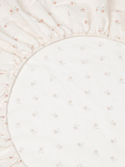 Pearl Posy Bud Linen Blend Fitted Sheet