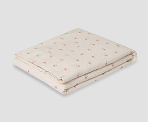 Pearl Posy Bud Linen Blend Flat Sheet - Piglet in Bed US