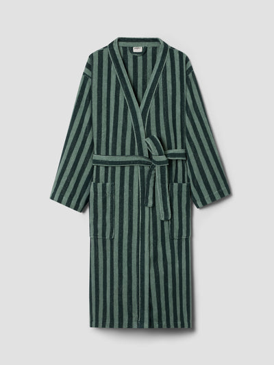 Pine Green Pembroke Stripe Cotton Robe