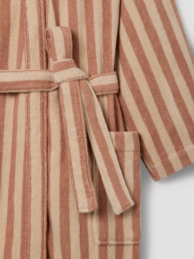 Sand Shell Pembroke Stripe Cotton Robe