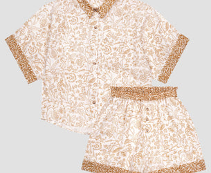 Ernest White Middlemore Linen Women’s Pajama Shorts Set