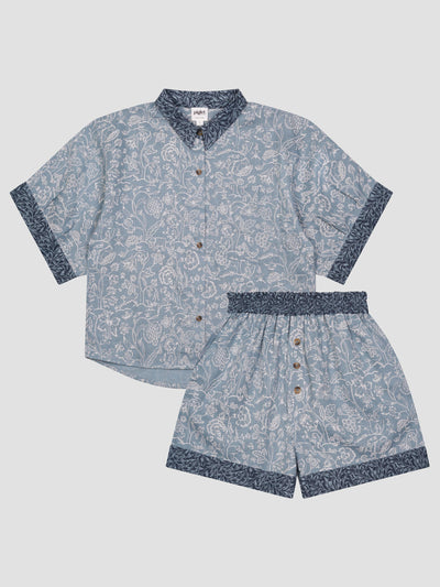 River Wandle Middlemore Linen Women’s Pajama Shorts Set