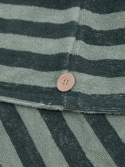 Pine Green Pembroke Stripe Cotton Hair Wrap - alternate image