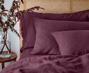 Berry Linen Blend Pillowcase (Pair) - Piglet in Bed US