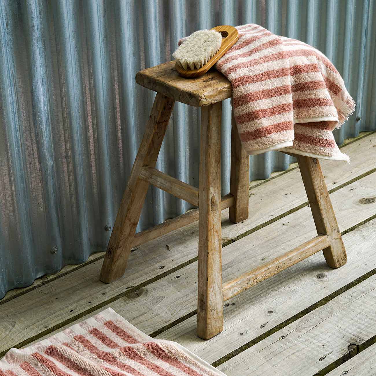 Sand Shell Pembroke Stripe Cotton Towels