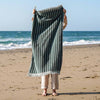 Pine Green Pembroke Stripe Cotton Towels