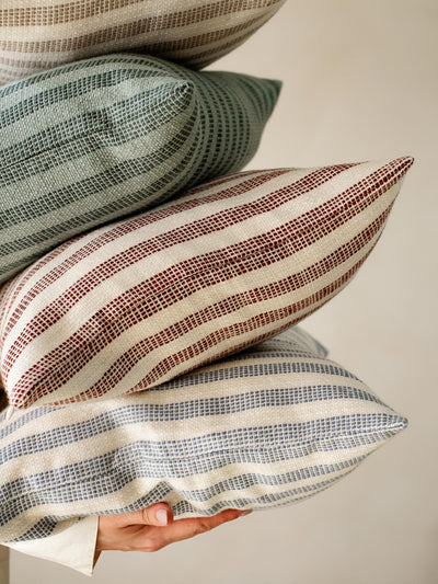 Coastal Blue Pembroke Stripe Wool Cushion Cover