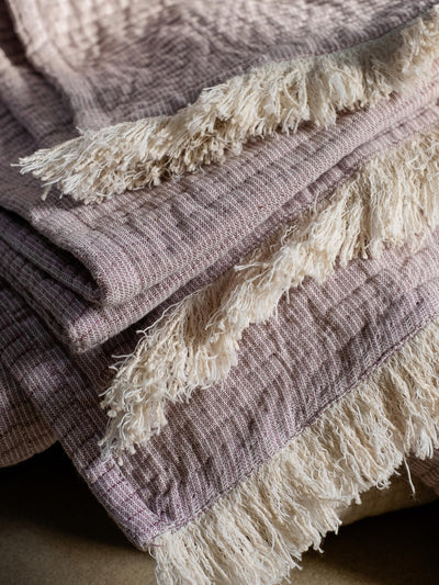 Elderberry Cotton Textured Throw