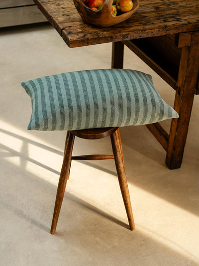 Pine Green Pembroke Stripe Wool Cushion Cover