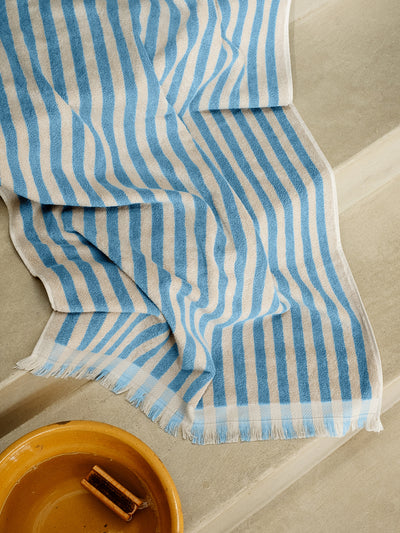 Coastal Blue Pembroke Stripe Cotton Towels - alternate image