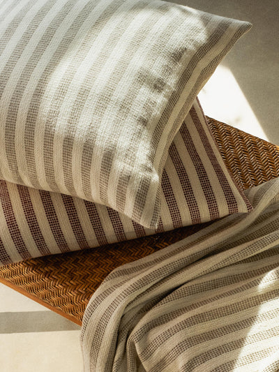 Oatmeal Pembroke Stripe Wool Cushion Cover