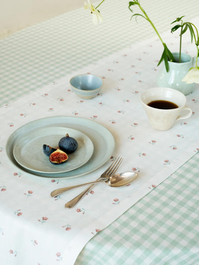 Pearl Posy Bud Linen Blend Table Runner - alternate image