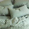 Pine Green Pembroke Stripe Linen Sheet Set