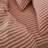 Sandstone Red Stripe Linen Fitted Sheet