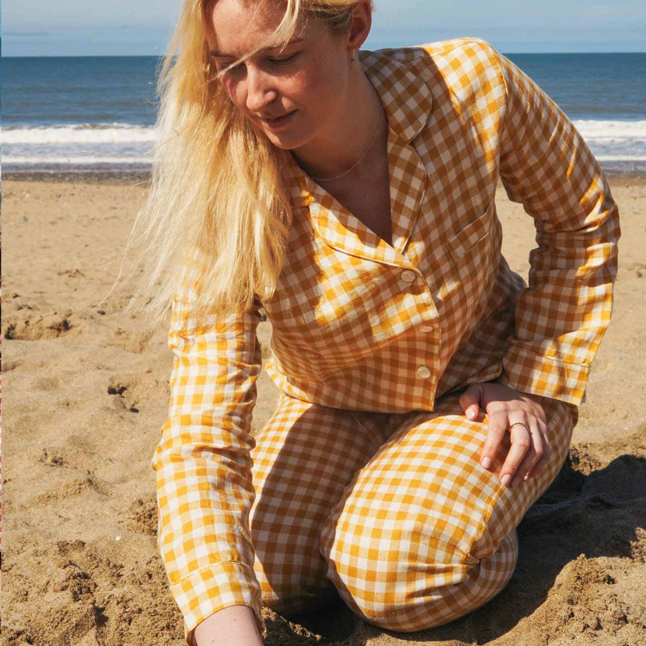 Honey Gingham Pajama Set