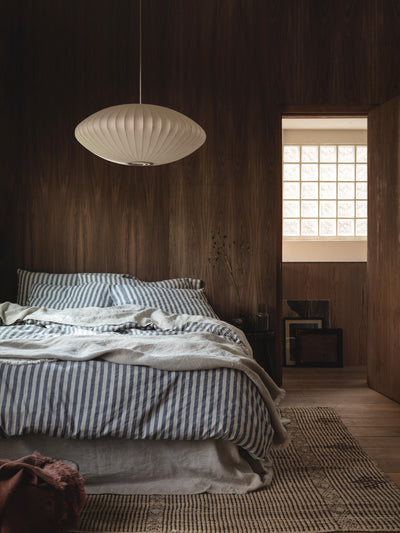 Atlantic Pembroke Stripe Linen Blend Duvet Cover