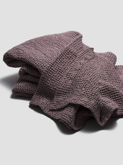 Elderberry Waffle Cotton Throw