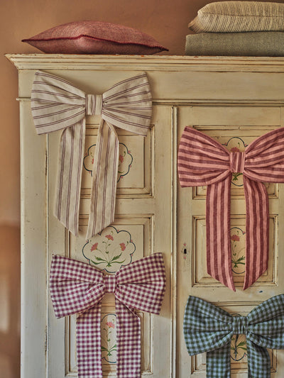 Rhubarb Kemptown Stripe Linen Blend Bow - alternate image