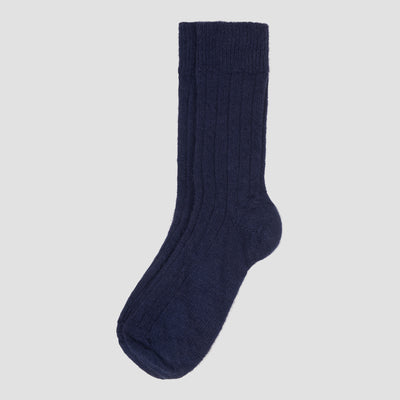 Navy Alpaca Socks - alternate image