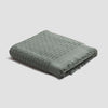 Ash Green Basketweave Cotton Towels